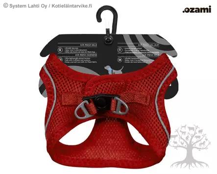 Ozami Air-Mesh Valjas Red - Koiran Y-/ H valjaat - 605.5030 - 2